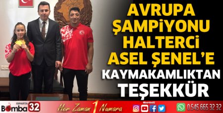 Asel Şenel’e Kaymakamlıktan Teşekkür