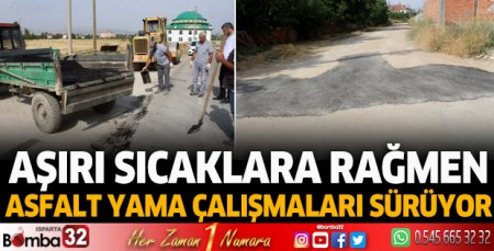 Asfalt  yama çalışmaları sürüyor