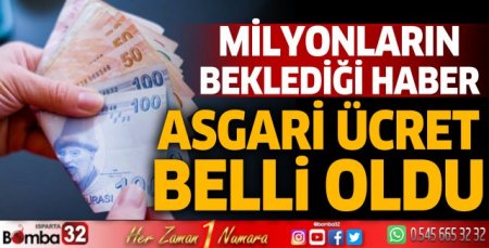 Asgari ücret açıklandı 