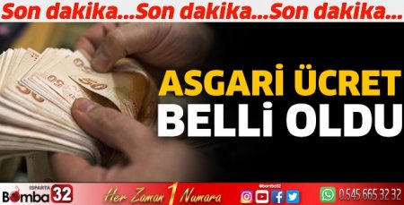 Asgari ücret belli oldu