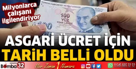 Asgari ücret için tarih belli oldu