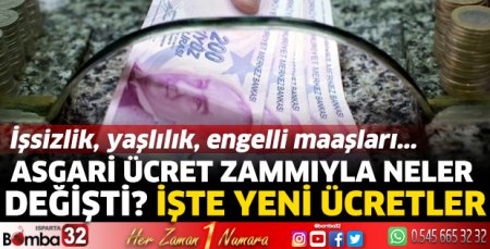 Asgari ücret zammıyla işsizlik, yaşlılık ve engelli maaşı da değişti!