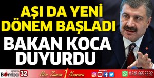 Aşı da yeni dönem başladı