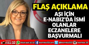 AŞI İÇİN E-NABIZ'DA İSMİ OLANLAR ECZANELERE BAŞVURMALI