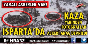 ASKERİ ARAÇ DEVRİLDİ YARALI ASKERLER VAR
