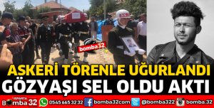 ASKERİ TÖRENLE UĞURLANDI