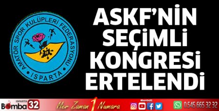ASKF'nin kongresi ertelendi