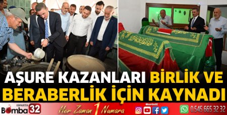 Aşure kazanları birlik ve beraberlik için kaynadı