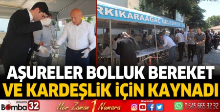 Aşureler Şarkikaraağaç’ta bolluk bereket ve kardeşlik için kaynadı