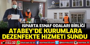 ATABEY'DE KURUMLAR DEZENFEKTE EDİLDİ