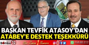 Atabey'e destek teşekkürü