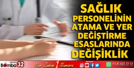 Atama ve yer değiştirme esaslarında değişiklik