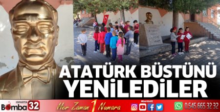 Atatürk büstünü yenilediler