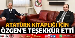 Atatürk Kitaplığı için teşekkür etti
