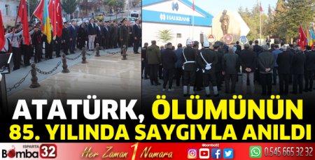 Atatürk, ölümünün 85. yılında saygıyla anıldı