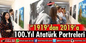 ATATÜRK PORTRELERİ SERGİSİ AÇILDI