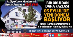 Atölye Çocuk Montessori Kreş & Anaokulu yeni döneme başlıyor