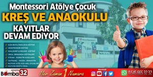 Atölye Çocuk Montessori Kreş ve Anaokulu'nda kayıtlar devam ediyor