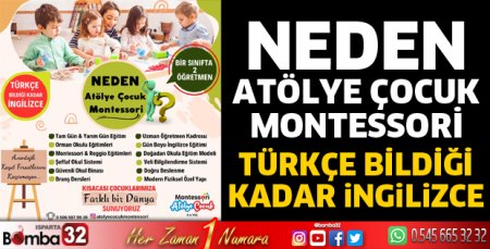 Atölye Çocuk Montessori'de yeni dönem kayıtları