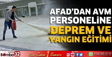 AVM personeline deprem ve yangın eğitimi