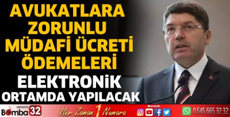Avukatlara zorunlu müdafi ücreti ödemeleri elektronik ortamda yapılacak