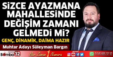 Ayazmana için değişim zamanı