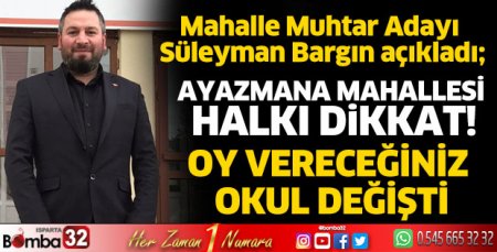 Ayazmana mahallesi halkı dikkat!