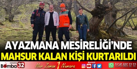 Ayazmana Mesireliği'nde mahsur kalan kişi kurtarıldı