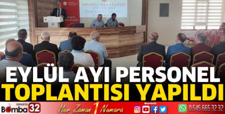 Eylül Ayı Personel Toplantısı yapıldı