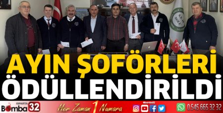 Ayın şoförleri ödüllendirildi