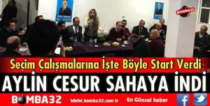 AYLİN CESUR SAHAYA İNDİ