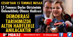 AYLİN CESUR'DAN 15 TEMMUZ MESAJI