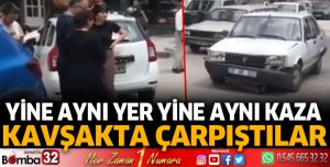 Aynı kavşakta yine kaza