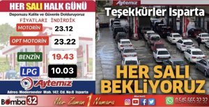 AYTEMİZ PETROL'de HER SALI HALK GÜNÜ İNDİRİMİ