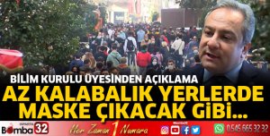 Az kalabalık yerlerde maske çıkacak gibi