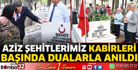 Aziz şehitlerimiz dualarla anıldı