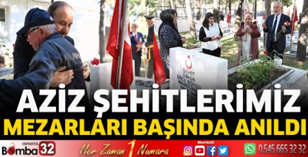 Aziz şehitlerimiz mezarları başında anıldı