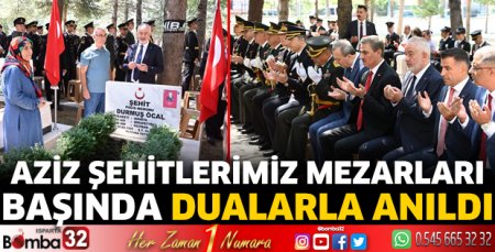 Aziz şehitlerimiz mezarları başında dualarla anıldı