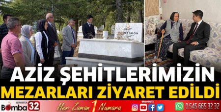 Aziz şehitlerimizin mezarları ziyaret edildi