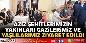 Aziz Şehitlerimizin Yakınları, Gazilerimiz ve Yaşlılarımız Ziyaret Edildi