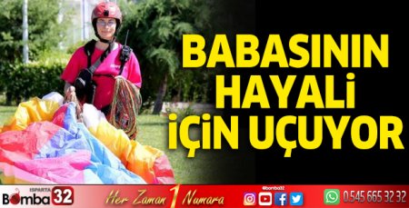 Babasının hayali için uçuyor