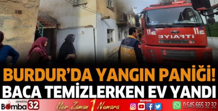 Baca temizlerken evi yaktı!