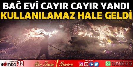 Bağ evi cayır cayır yandı 
