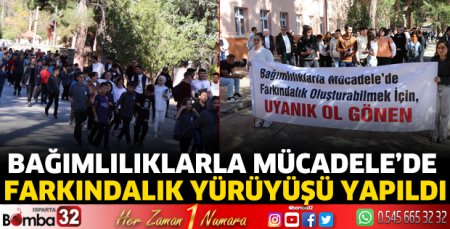 Bağımlılıklarla Mücadele’de Farkındalık Yürüyüşü yapıldı