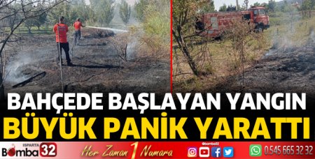 Bahçede başlayan yangın büyük panik yarattı