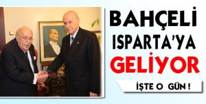 Bahçeli Pazar Günü Isparta'da Olacak