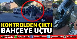 Bahçeye uçtu