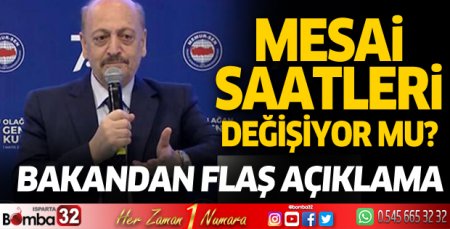 Bakan Bilgin: Çalışma sürelerini yeniden düzenlemek durumundayız