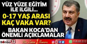 Bakan Koca'dan önemli açıklamalar