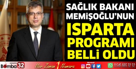 Bakan Memişoğlu’nun programı belli oldu